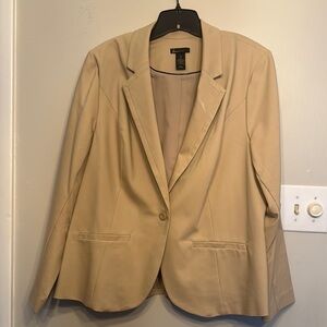 Lane Bryant Tan Blazer Professional Tailored Suit Jacket
